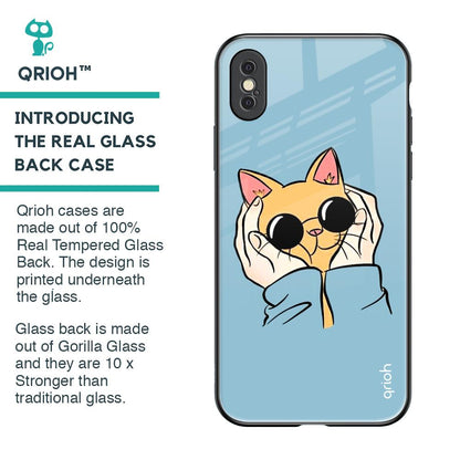 Adorable Cute Kitty Glass Case For iPhone XS