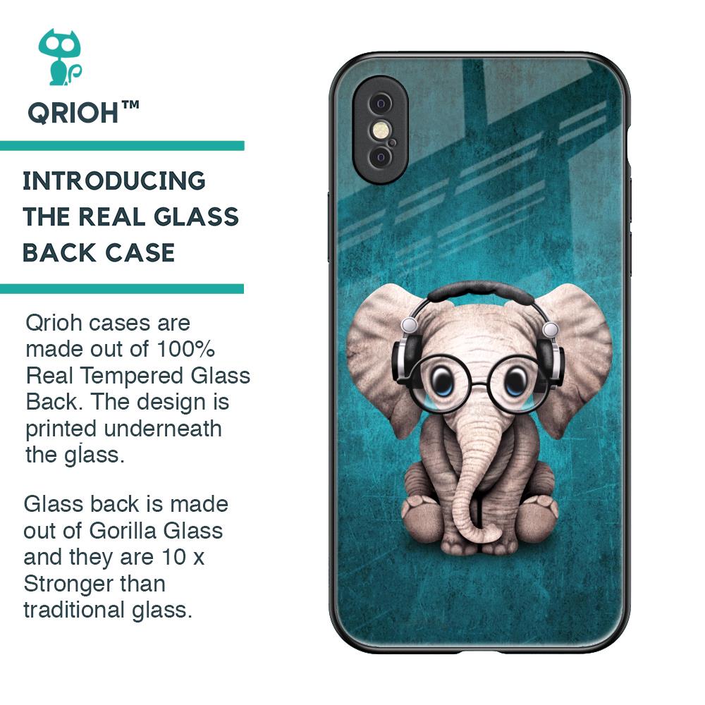 Adorable Baby Elephant Glass Case For iPhone XS