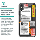 Cool Barcode Label Glass Case For iPhone XS
