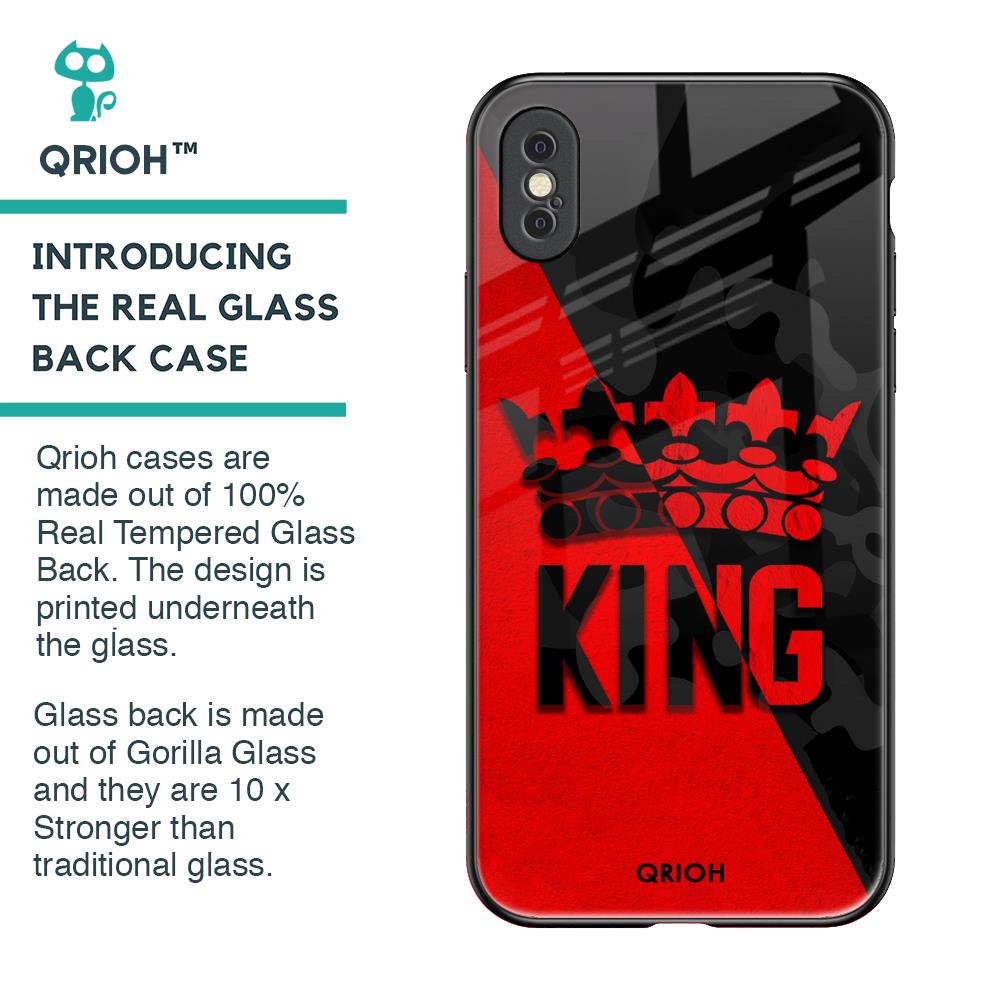 I Am A King Glass Case for iPhone XS