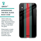 Vertical Stripes Glass Case for iPhone XS