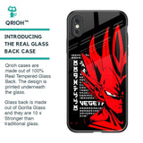 Red Vegeta Glass Case for iPhone XS
