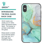 Green Marble Glass Case for iPhone XS