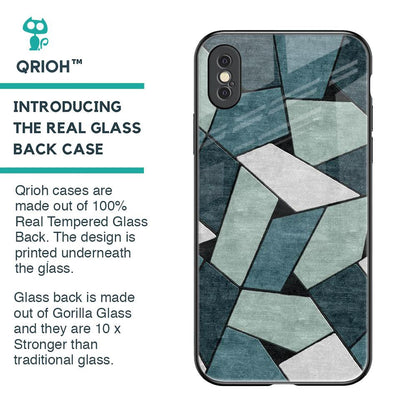 Abstact Tiles Glass Case for iPhone XS