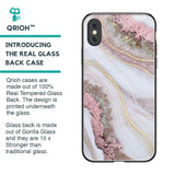 Pink & Gold Gllitter Marble Glass Case for iPhone XS