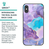 Alcohol ink Marble Glass Case for iPhone XS