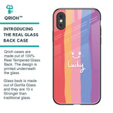 Lucky Abstract Glass Case for iPhone XS