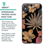 Lines Pattern Flowers Glass Case for iPhone XS