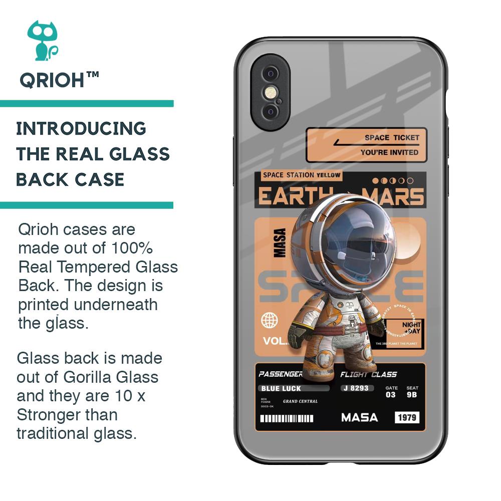 Space Ticket Glass Case for iPhone XS