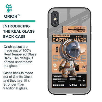 Space Ticket Glass Case for iPhone XS