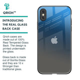 Blue Grey Ombre Glass Case for iPhone XS