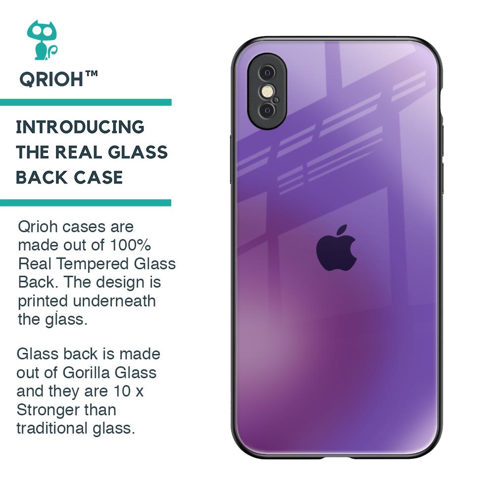 Ultraviolet Gradient Glass Case for iPhone XS