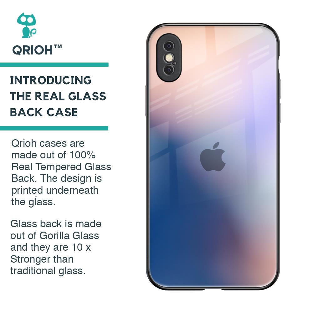 Blue Mauve Gradient Glass Case for iPhone XS