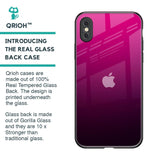 Purple Ombre Pattern Glass Case for iPhone XS