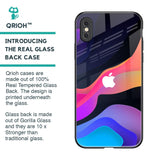 Colorful Fluid Glass Case for iPhone XS