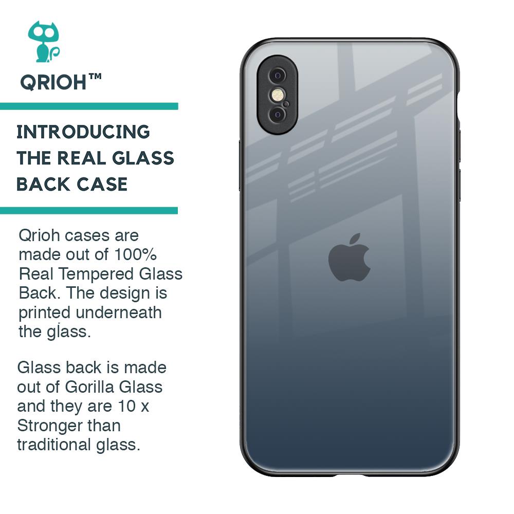 Smokey Grey Color Glass Case For iPhone XS