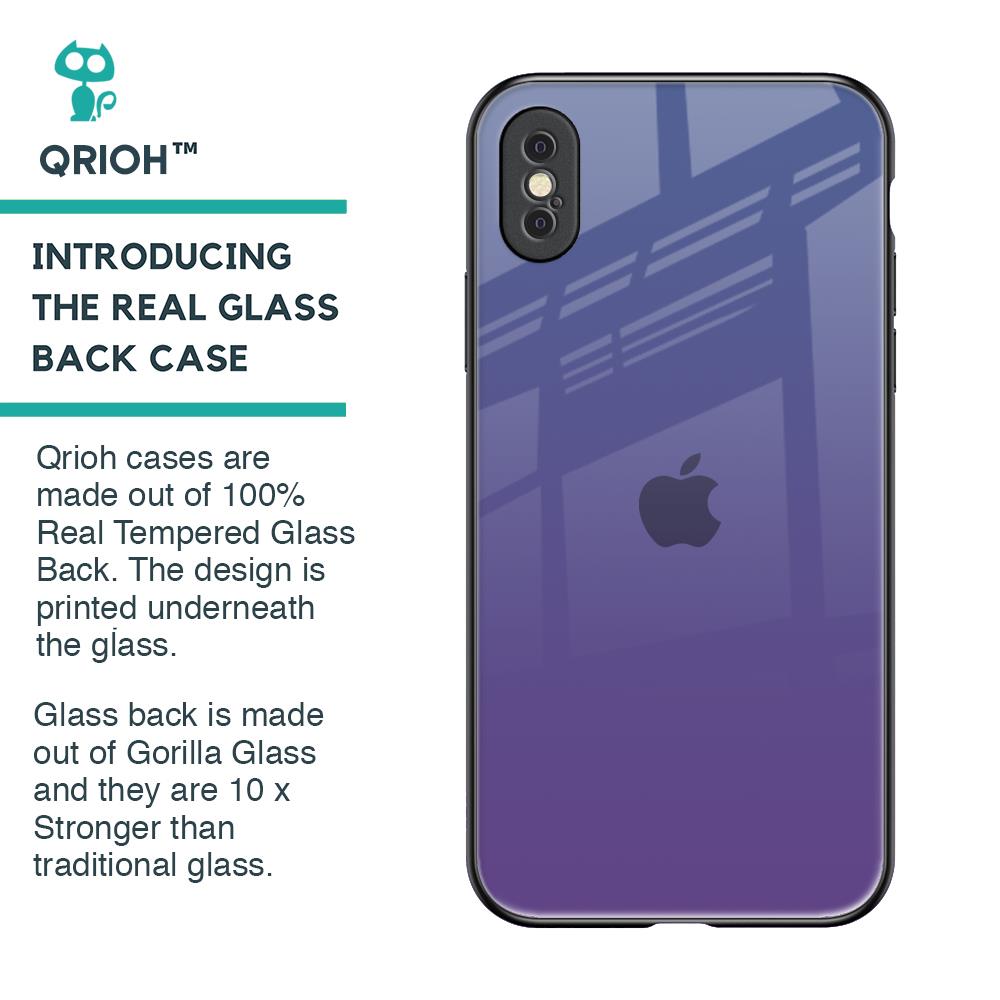 Indigo Pastel Glass Case For iPhone XS
