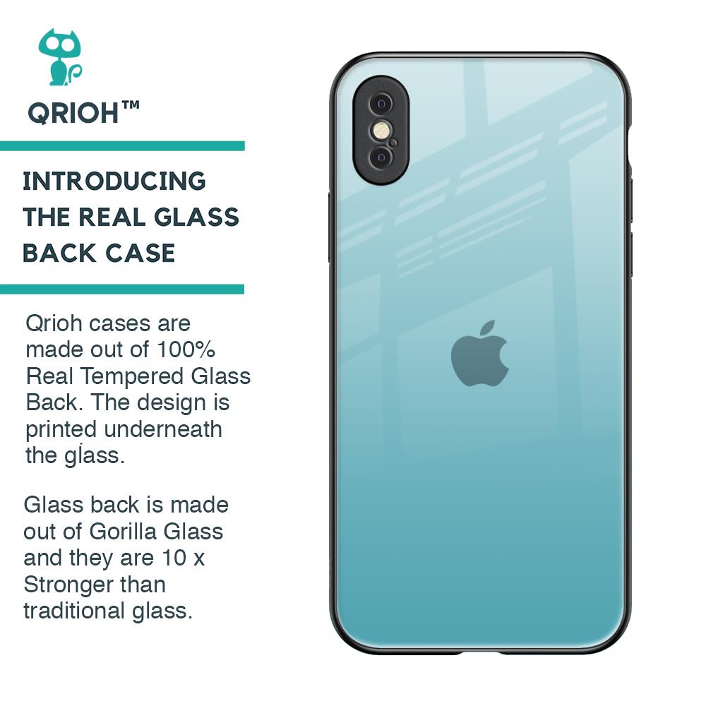 Arctic Blue Glass Case For iPhone XS