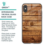 Wooden Planks Glass Case for iPhone XS