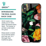 Flowers & Butterfly Glass Case for iPhone XS