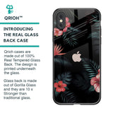 Tropical Art Flower Glass Case for iPhone XS