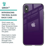 Dark Purple Glass Case for iPhone XS