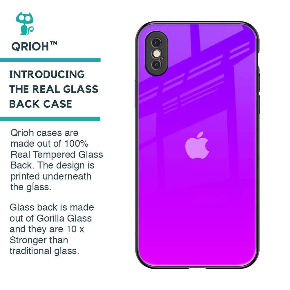 Purple Pink Glass Case for iPhone XS
