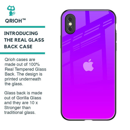 Purple Pink Glass Case for iPhone XS