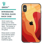 Magma Color Pattern Glass Case for iPhone XS