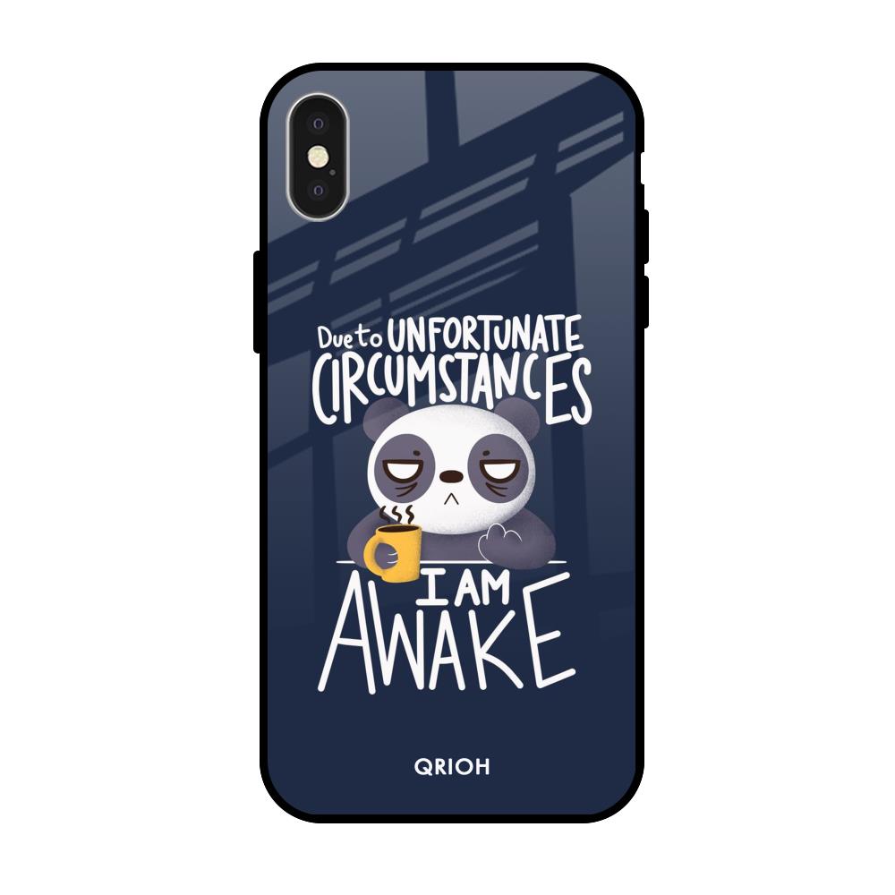 Struggling Panda Apple iPhone XS Glass Cases & Covers Online