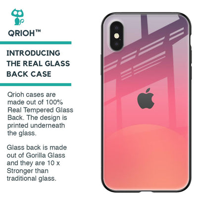 Sunset Orange Glass Case for iPhone XS