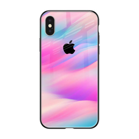 Colorful Waves iPhone XS Glass Cases & Covers Online