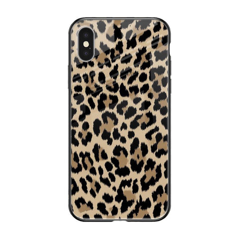 Leopard Seamless iPhone XS Glass Cases & Covers Online