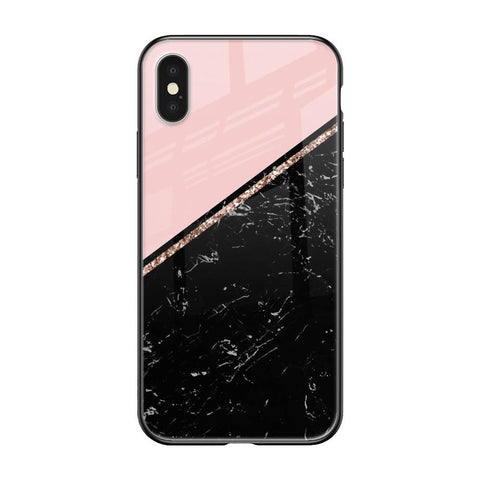 Marble Texture Pink iPhone XS Glass Cases & Covers Online