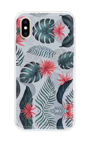 Retro Floral Leaf iPhone XS Back Cover