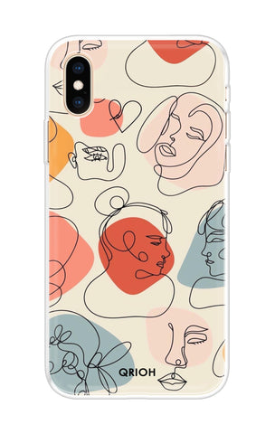 Abstract Faces iPhone XS Back Cover