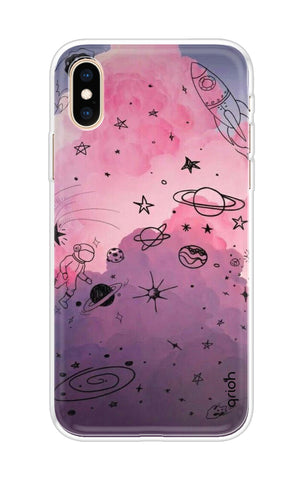 Space Doodles Art iPhone XS Back Cover