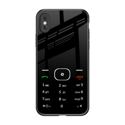 Classic Keypad Pattern iPhone XS Max Glass Back Cover Online