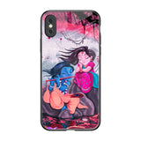 Radha Krishna Art iPhone XS Max Glass Back Cover Online