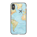 Travel Map iPhone XS Max Glass Back Cover Online