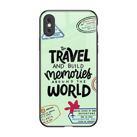 Travel Stamps iPhone XS Max Glass Back Cover Online
