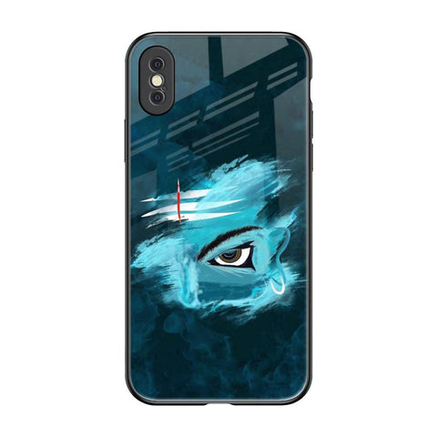 Power Of Trinetra iPhone XS Max Glass Back Cover Online