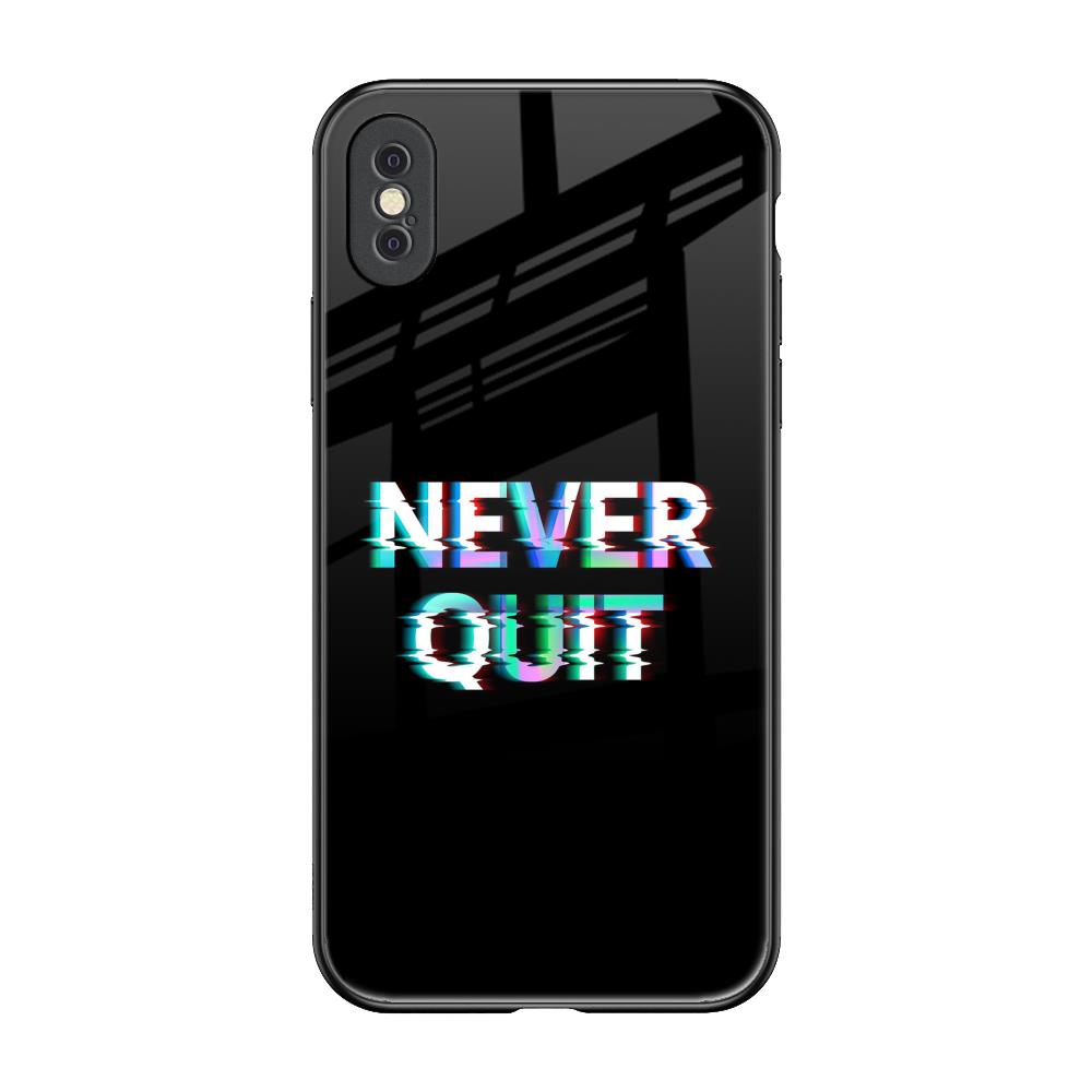 Never Quit iPhone XS Max Glass Back Cover Online