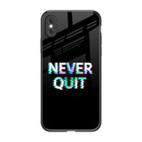 Never Quit iPhone XS Max Glass Back Cover Online