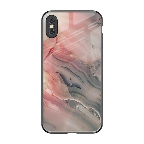 Pink And Grey Marble iPhone XS Max Glass Back Cover Online