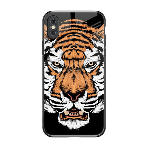 Angry Tiger iPhone XS Max Glass Back Cover Online