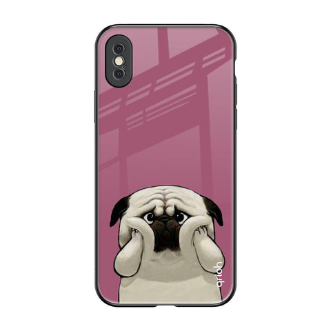 Funny Pug Face iPhone XS Max Glass Back Cover Online
