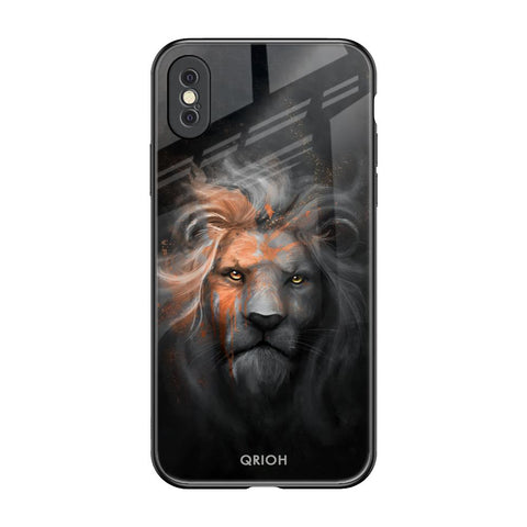 Devil Lion iPhone XS Max Glass Back Cover Online