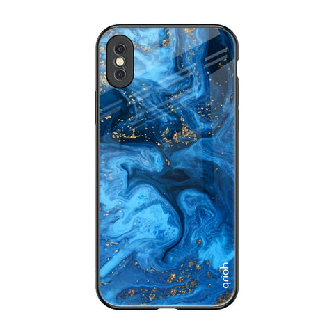 Gold Sprinkle iPhone XS Max Glass Back Cover Online