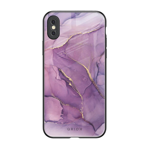 Purple Gold Marble iPhone XS Max Glass Back Cover Online